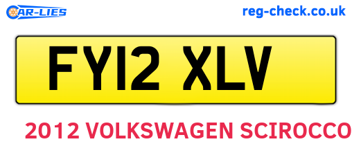 FY12XLV are the vehicle registration plates.