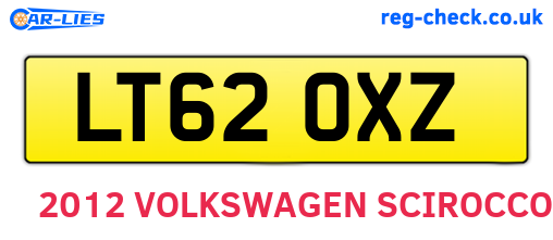 LT62OXZ are the vehicle registration plates.