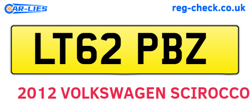 LT62PBZ are the vehicle registration plates.