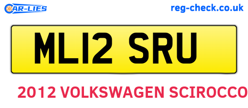 ML12SRU are the vehicle registration plates.
