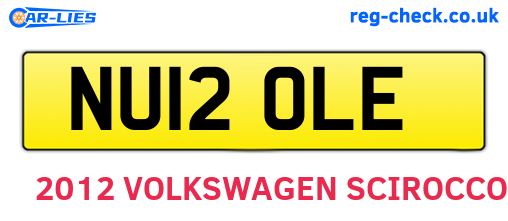 NU12OLE are the vehicle registration plates.