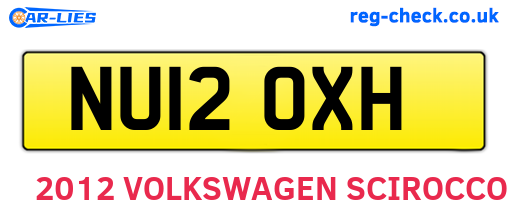NU12OXH are the vehicle registration plates.