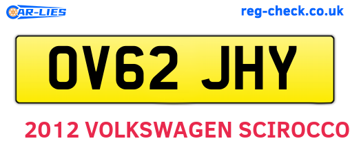 OV62JHY are the vehicle registration plates.