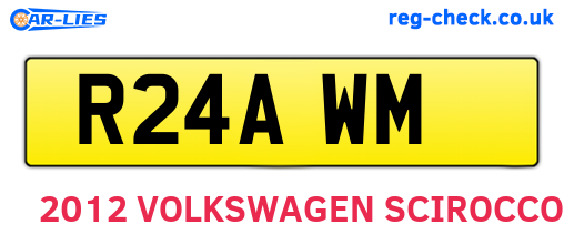 R24AWM are the vehicle registration plates.