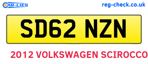 SD62NZN are the vehicle registration plates.