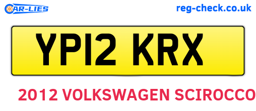 YP12KRX are the vehicle registration plates.
