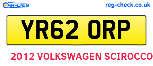 YR62ORP are the vehicle registration plates.