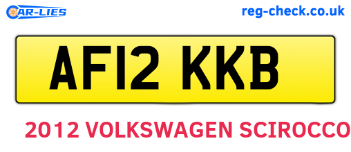 AF12KKB are the vehicle registration plates.