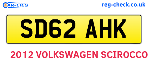 SD62AHK are the vehicle registration plates.