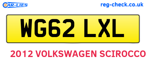 WG62LXL are the vehicle registration plates.