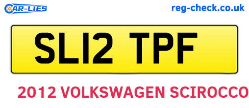 SL12TPF are the vehicle registration plates.