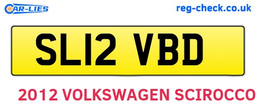 SL12VBD are the vehicle registration plates.