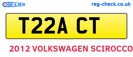 T22ACT are the vehicle registration plates.