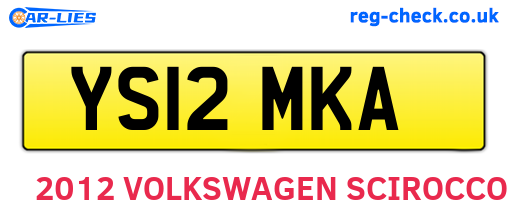 YS12MKA are the vehicle registration plates.