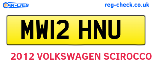 MW12HNU are the vehicle registration plates.