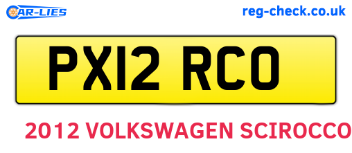 PX12RCO are the vehicle registration plates.