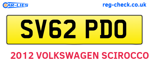 SV62PDO are the vehicle registration plates.