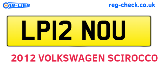 LP12NOU are the vehicle registration plates.