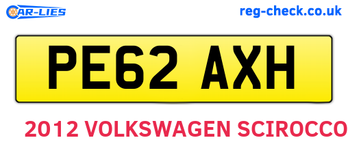 PE62AXH are the vehicle registration plates.