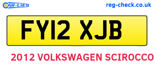 FY12XJB are the vehicle registration plates.