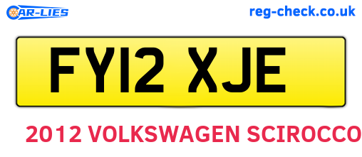 FY12XJE are the vehicle registration plates.