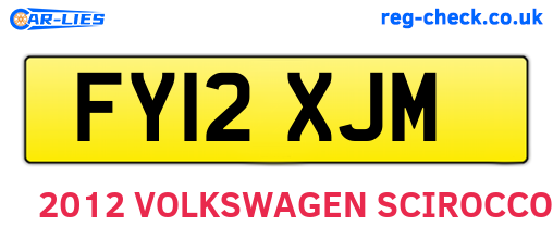 FY12XJM are the vehicle registration plates.