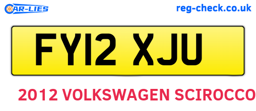 FY12XJU are the vehicle registration plates.