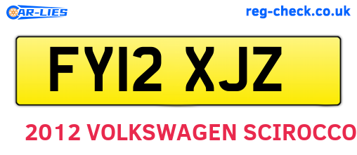 FY12XJZ are the vehicle registration plates.