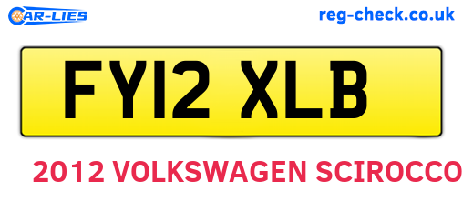FY12XLB are the vehicle registration plates.