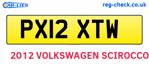 PX12XTW are the vehicle registration plates.