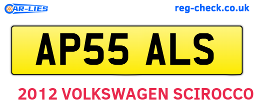 AP55ALS are the vehicle registration plates.