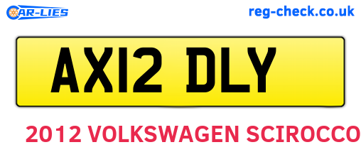 AX12DLY are the vehicle registration plates.