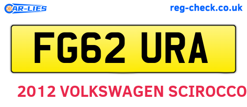 FG62URA are the vehicle registration plates.