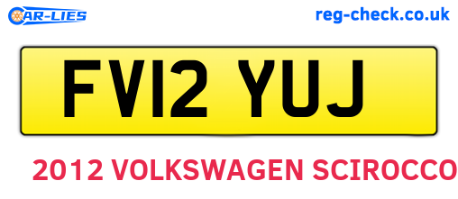 FV12YUJ are the vehicle registration plates.