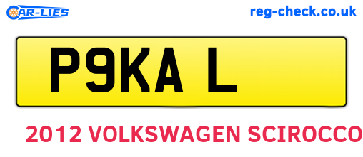P9KAL are the vehicle registration plates.