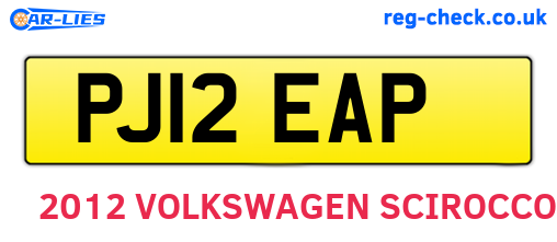 PJ12EAP are the vehicle registration plates.