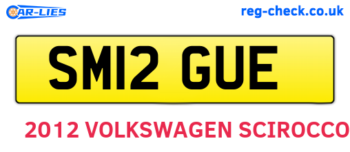 SM12GUE are the vehicle registration plates.