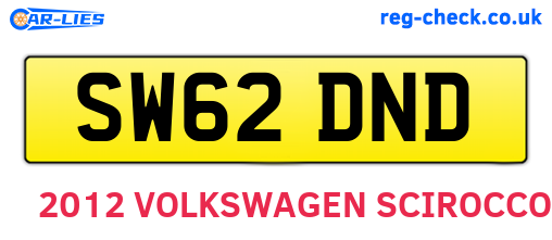 SW62DND are the vehicle registration plates.