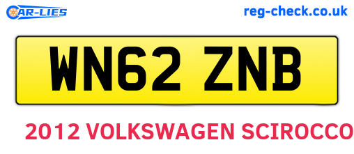 WN62ZNB are the vehicle registration plates.