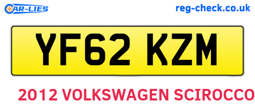 YF62KZM are the vehicle registration plates.