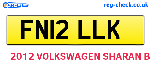 FN12LLK are the vehicle registration plates.