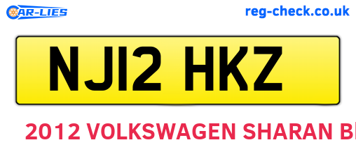 NJ12HKZ are the vehicle registration plates.