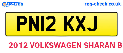 PN12KXJ are the vehicle registration plates.