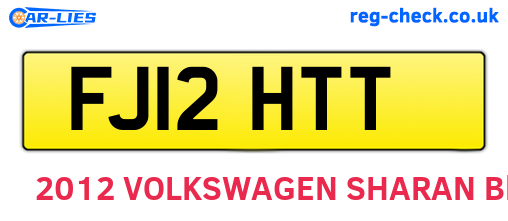 FJ12HTT are the vehicle registration plates.