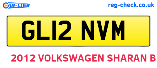 GL12NVM are the vehicle registration plates.