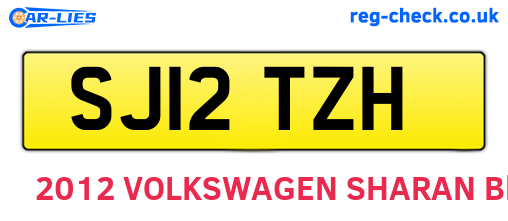 SJ12TZH are the vehicle registration plates.