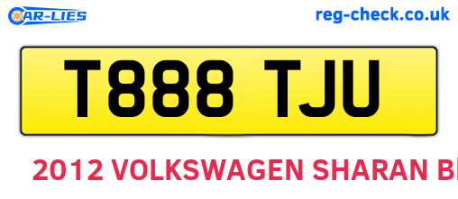 T888TJU are the vehicle registration plates.