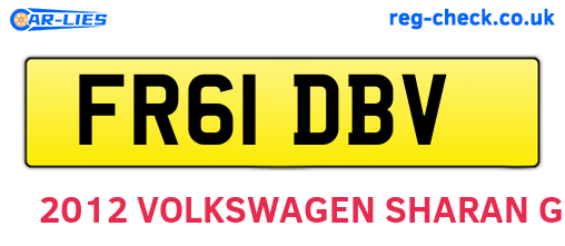 FR61DBV are the vehicle registration plates.