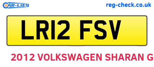 LR12FSV are the vehicle registration plates.