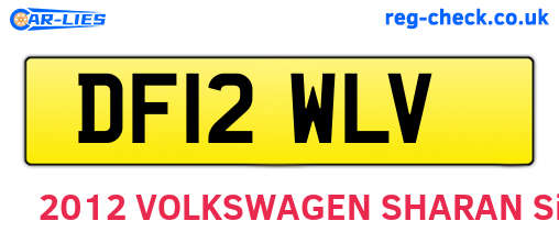 DF12WLV are the vehicle registration plates.